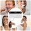 Toothbrush Holder, Timer Function, Rechargeable Cordless Wall-Mounted Bathroom Black 8