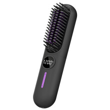 Electric Hot Comb Multifunctional Straight Hair Straightener Comb Negative Ion Anti-Scalding Styling Tool Black