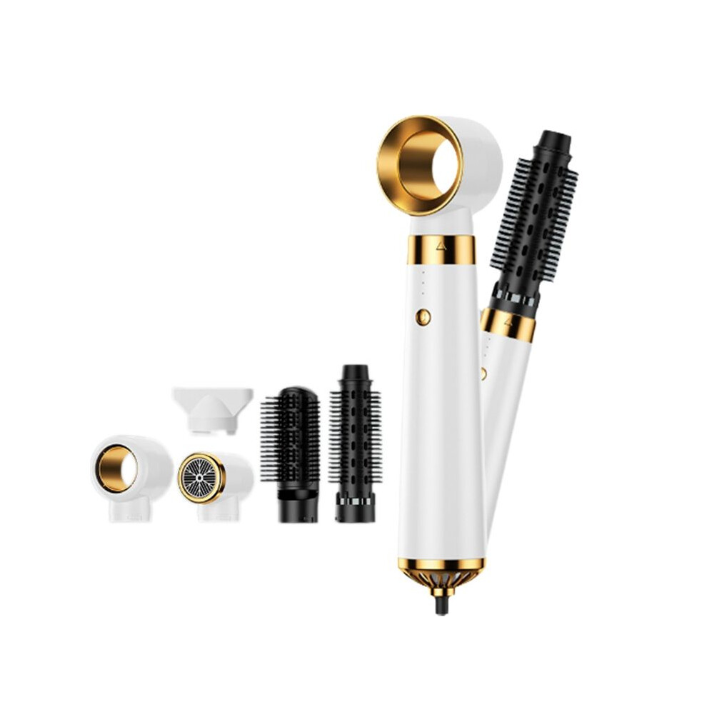 5in1 Electric Hair Dryer Hot Air Brush Multifunctional Hair Straightener Negative Ion Curler Blow Dryer StylingSet,A(EU)