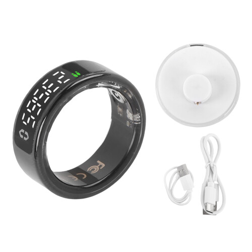 Smart-Ring Fitness-Tracker Typ 8, 16 mAh, Schwarz 2