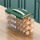 Egg Holder for Refrigerator Rolling Egg Organizer Egg Container Saving Egg Roller Dispenser Stackable Fridge Tray White 8