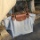 Graue Nylon Handtasche Größe S Modell S Große Kapazität 7
