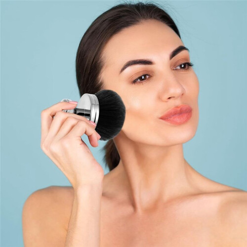 Makeup Brush for Bronze Blend Self Tan Back Applicator Provides Unblemished Application Without Streaking Brush Silver 1