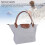 Graue Nylon Handtasche Größe S Modell S Große Kapazität 10