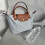Graue Nylon Handtasche Größe S Modell S Große Kapazität 6