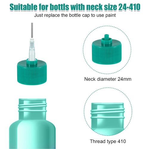 41pcs Precision Applicator Caps Set, Precision Tip Applicator Caps for 2oz Acrylic Paint Bottles Precision Bottle Caps 2
