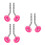 3Ensembles Roues De Remplacement Velo Rose Stables Résistantes 6