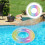 1Pièces Bouée Gonflable PVC Sequins Brillants Pour Natation 2