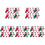 25Paires Douces Coton Motifs Festifs 4