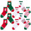 25Paires Douces Coton Motifs Festifs 2