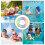 1Pièces Bouée Gonflable PVC Sequins Brillants Pour Natation 8