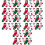 25Paires Douces Coton Motifs Festifs 9