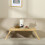 1Pièces Table D'ordinateur En Bois Beige Pliable Pour Chambre Et 9