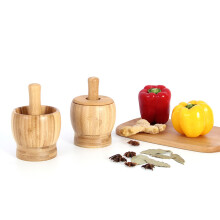 Mortier -Ail En Bois Khaki Spices Grinder Cuisine Facile