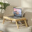 1Pièces Table D'ordinateur En Bois Beige Pliable Pour Chambre Et 6