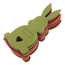 36Pièces Clips De Table Pâques En Feutrine Motif Lapin Multicolore