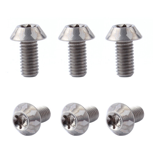 6Pièces Vis Titane Argent Durable Pour Route 2