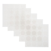 5 Stickers UV Forme Cœur Fleurs