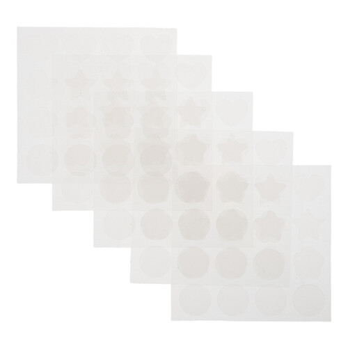 5 Stickers UV Forme Cœur Fleurs