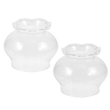 4Pcs Clear Oil Lamp Covers Stylish Glass Butter Lamp Protectors