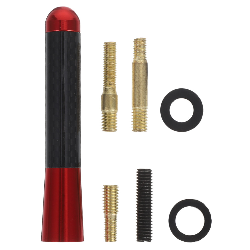 Compact Aluminum Alloy Car Roof Aerial Stubby Antenna Red 3613041346296