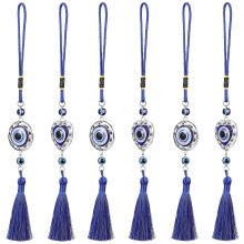 Set Of 5 Evil Eye Hanging Decor Rearview Mirror Ornaments Car Charms