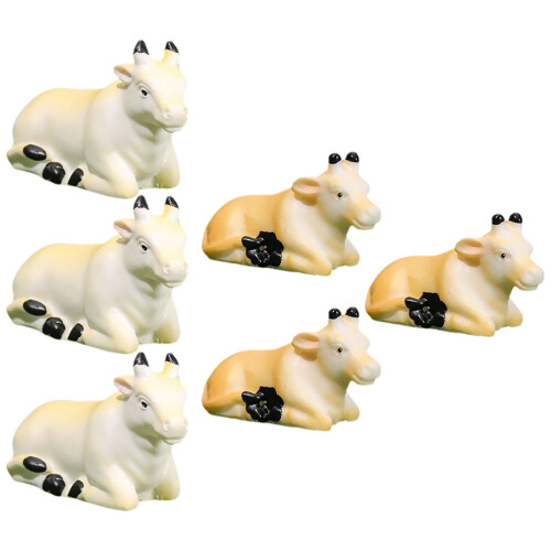 18 Pcs Mini Cow Figurines Realistic Educational Models Home Ornaments 2