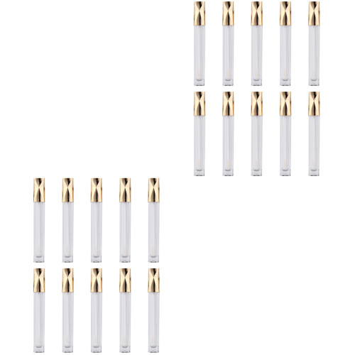 20Pcs Golden Empty Lip Gloss Bottles Practical Makeup Storage Tubes 2