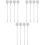 12Pcs Stainless Steel Cocktail Stirring Spoons Silver Long Handle 3