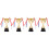 4Pcs Assorted Color Decorative Trophy Cup Multi-Function Award Prize 4