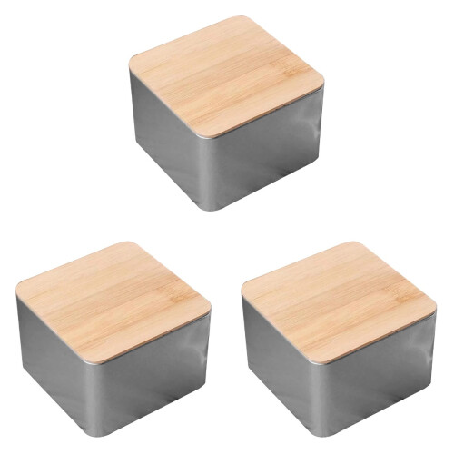 3Pcs Stylish Pastry Storage Container with Lid Assorted Colors 1