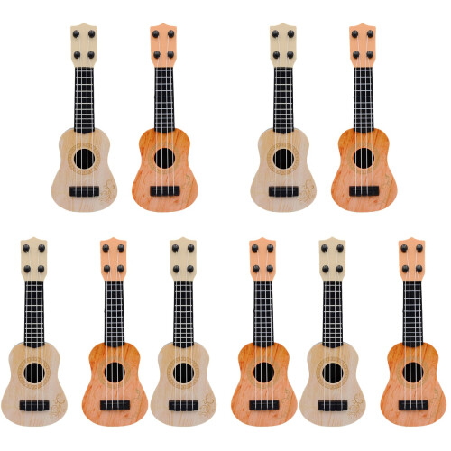10 Pcs Small Guitar Simulation Ukulele For Kids Musical Learning 2