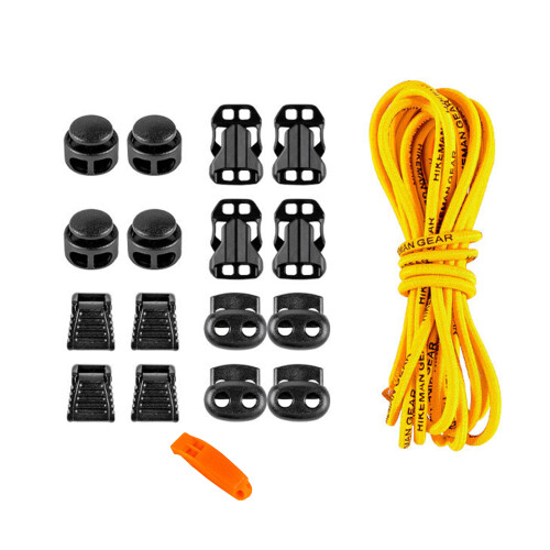 Backpack Fxed Buckle Expansion Rope Set for-Yellow 18 piece set
