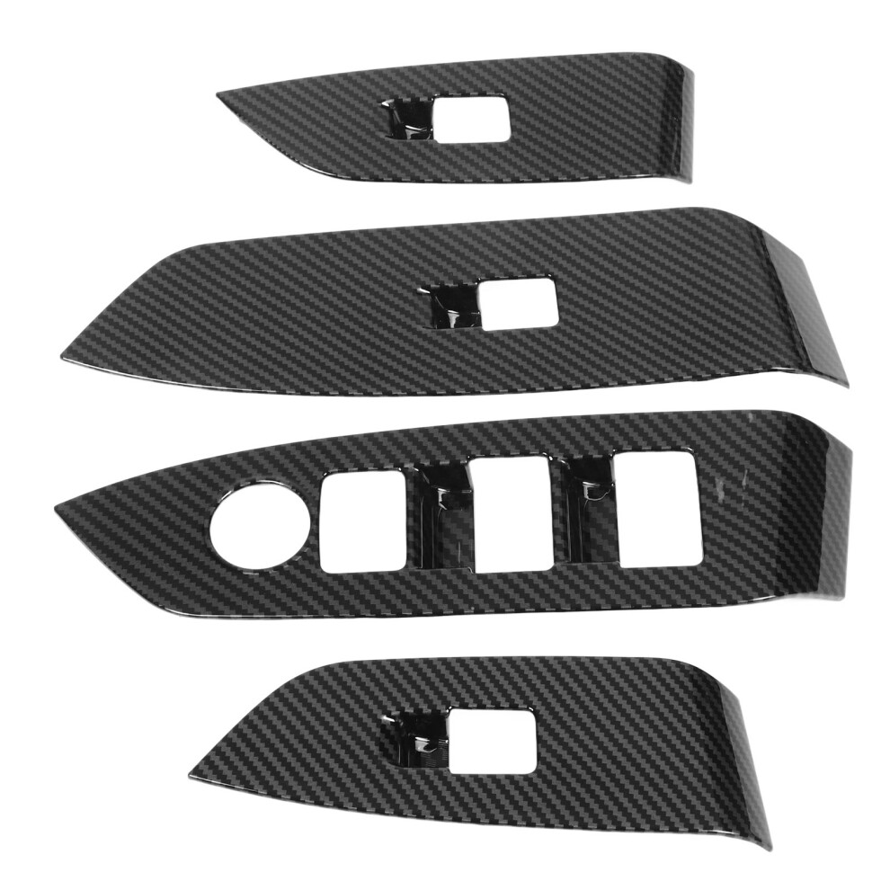 4 Pcs Car Door Window Control Panel Cover Carbon Fiber Style For Mazda Cx-5 2017-2023 Rhd 9441381879792