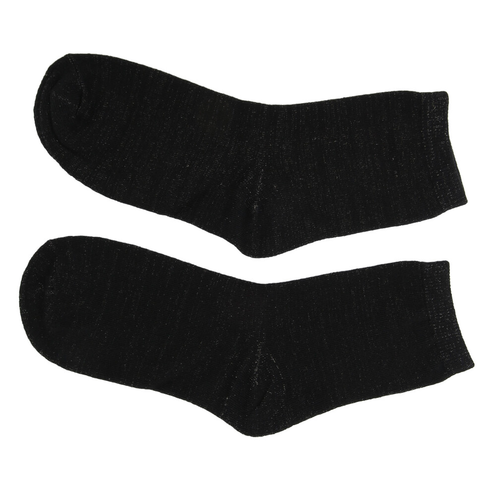 Silver/Black Breathable Fiber Odor-Resistant Deodorant Sock For Sweaty Feet,