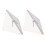 2 Pcs Stainless Steel Triangle Table Number Holders for Restaurant Menu 3