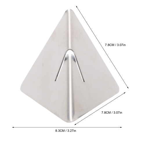 2 Pcs Stainless Steel Triangle Table Number Holders for Restaurant Menu 1
