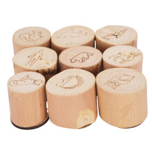 9 Stück Holztiersiegel für Kartenbasteln, Journale, Geschenkpapier