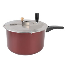 Stainless Steel Stovetop Popcorn Maker for Gas and Induction, Quick Large Batch Homemade Popcorn