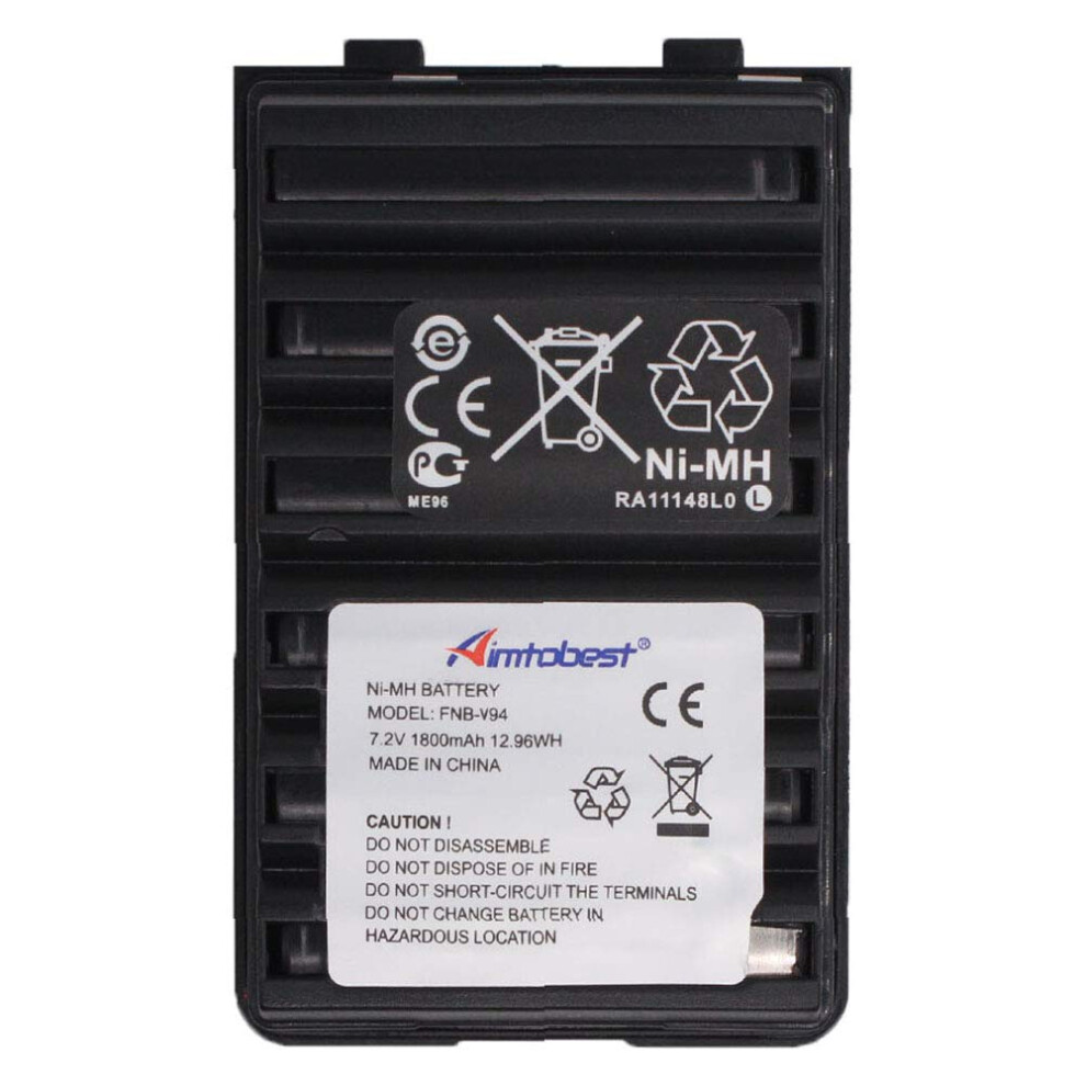 Replacement Battery 1800Mah Nimh For Yaesu Vertex Ft60r Vx150 Vx170 Wide Compatibility 9187378063866
