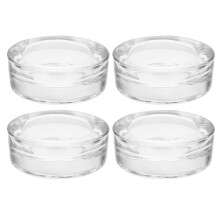 4pcs Round Glass Candle Holders Crystal Tealight Candlesticks for Wedding Centerpieces and Home Decor