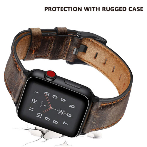 Ρετρό δερμάτινα λουράκια συμβατά με το Apple Watch, μοναδικό στυλ που συναντά την 2