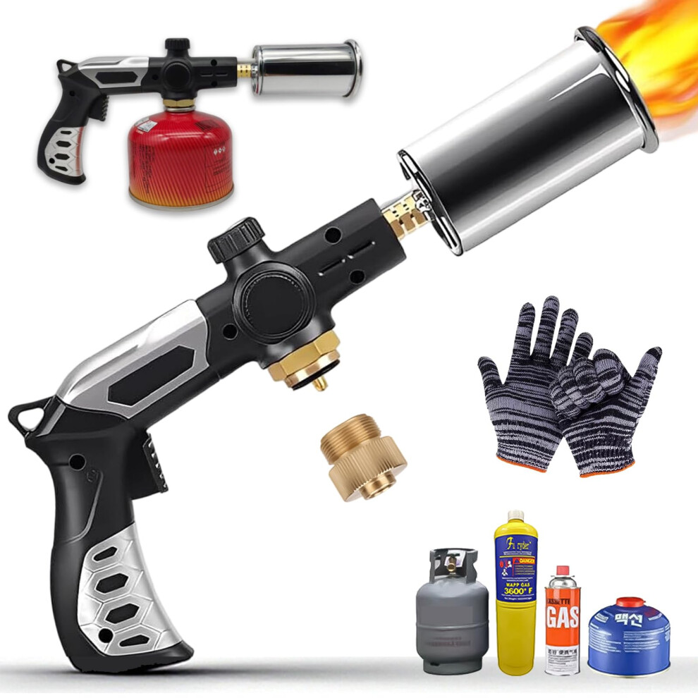 Propane Torch Gun With Adjustable Flame Control, Extreme Heat Blow Torch For Cooking, Bbq And Welding 9094768189757