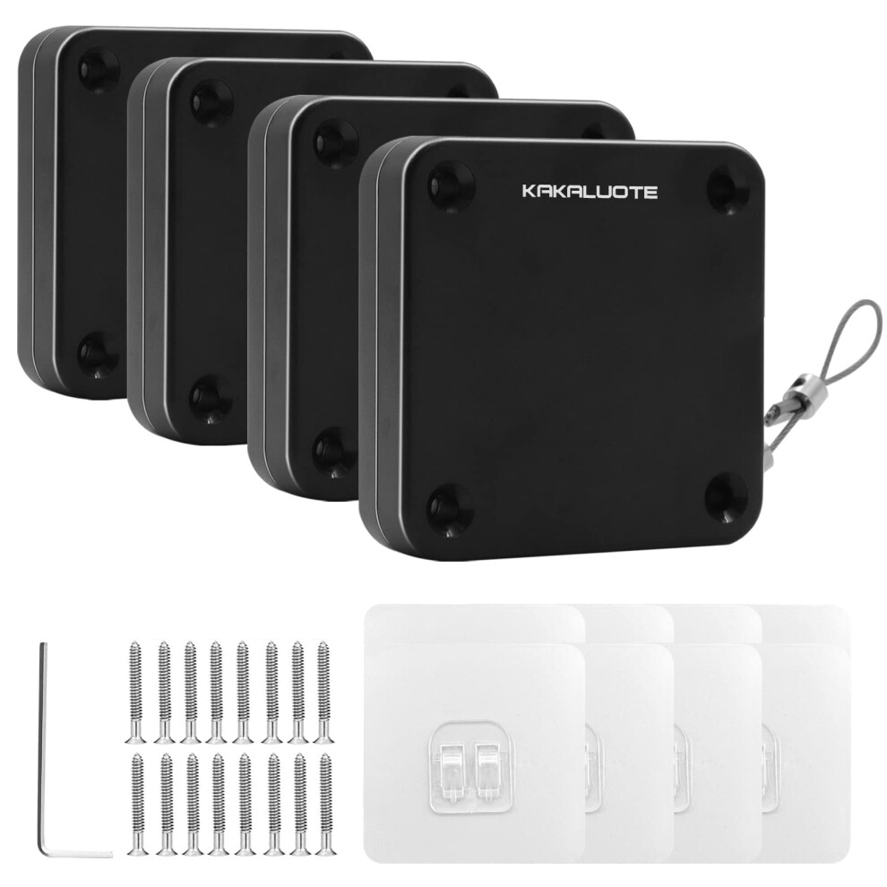 4 Pack Automatic Door Closer No Drilling, Adhesive Mount, 800G Pull, Weatherproof For Home & Office 9199774864626