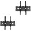 2Pièces Fixation Murale TV 65 Durable Et En Acier Noir 5