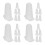24Pcs Silicone Piping Tip Covers White Reusable Dustproof Nozzle Caps 4