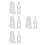 24Pcs Silicone Piping Tip Covers White Reusable Dustproof Nozzle Caps 7