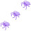3Pièces Plateau Solide Violet ABS Pour Snacks Fruits 7