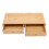 2Pièces Support D'écran Ordinateur Bureau En Bambou Khaki Avec Tiroirs 3