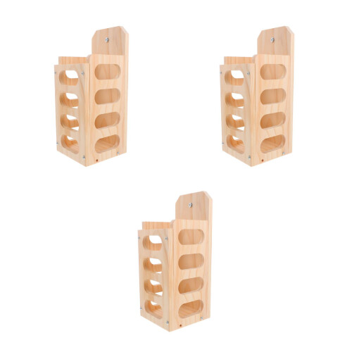 3Pièces Rack À Bois Khaki Ouvert Pour Avec Fixation Cage 2